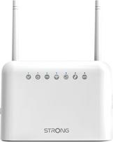 STRONG | 4G LTE maršrutizatorius 350 | Mobilioji interneto prieiga | Iki 150Mb/s 4G / 300Mb/s WLAN | Idealiai tinka stovyklavietei autobuse ar savaitgalio namams | 4 LAN prievadai | Tinka visoms SIM kortelėms | Balta
