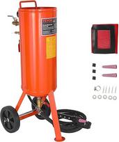 VEVOR mobilus smėliavimo įrenginys 37L smėliavimo sistema 2,3 m darbinė žarna Smėliavimo įrenginys 60-110PSI darbinis slėgis Idealiai tinka rūdims, dažams, dėmėms šalinti ir dideliems plotams poliruoti