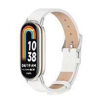 Madingas odinis laikrodžio dirželis, skirtas „Xiaomi Mi Band 8“ apyrankės pakeitimo apyrankei „Miband 8 NFC Correa Smart Mi Band 8“ riešo dirželiai balta