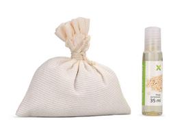 Druskos-žolelių masažo ryšulėlis, 150 g + sezamo aliejus 35 ml