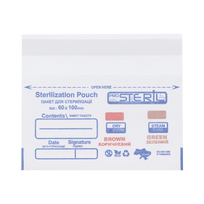 PRO STERIL sterilizavimo vokai su vidiniais indikatoriais, 60x100 mm., 100 vnt., balti