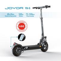 Joyor Y8-S ABE Miesto Lauko Elektrinis Motoroleris Suaugusiems 500W Variklis 48V26AH Baterija 10 Colių Visureigio Padangos Sulankstomas E-Motoroleris
