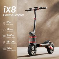 iScooter iX8 Visureigis Elektrinis Paspirtukas Suaugusiems 1200W*2 Variklis Vyriškas E-Sulankstomas Paspirtukas 48V20AH Baterija 12 Colių Padanga Moteriškas EScooter