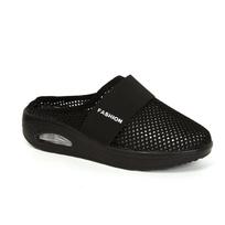 Unisex Vasarinės Tinklelio Šlepetės Pleištas Oro Pagalvėlė Įslystami Basutės Lengva Platforma Mules 35 juoda
