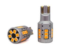 Led lemputė MotoLEDy T15, W16W LED-pirn 12-24V ei ole viga 100% CAN oranž 2300lm