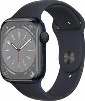 "Apple Watch Series 8" (GPS, 45 mm) aliuminio korpusas "Midnight" su "Midnight" sportiniu dirželiu (atnaujintas)