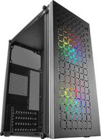 "Mars Gaming MC-CORE microATX" žaidimų kompiuterio korpusas, itin kompaktiškas, metalinio tinklelio priekinis dizainas, 2 x 120 mm FRGB ventiliatoriai, pilnas šoninis langas, mini-ITX kompiuterio korpusas, USB 3.0, juodas