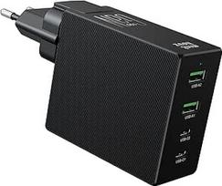"Minthouz" 100 W USB C įkroviklis, "GaN Adpter" maitinimo adapteris kištukiniam lizdui, juodas, kompaktiško dizaino, briaunuotos struktūros, skirtas nešiojamiesiems kompiuteriams, "iPad", "iPhone", "Steam Deck" ir kt.