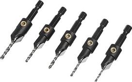 "Trend Snappy" 5 dalių TCT rinkiniai, geriausi iš 1 x 2,0 mm, 1 x 2,5 mm, 1 x 2,75 mm, 1 x 3,25 mm ir 1 x 3,5 mm Bohrersenker, SNAP/CSTC/SET