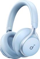 soundcore by Anker, "Space One" belaidės "Bluetooth" ausinės per ausis, aktyvus triukšmo slopinimas, 2 kartus stipresnis balso slopinimas, 40 val. atkūrimas, programėlė, "Hi-Res Audio", "Bluetooth 5.3" (dangaus mėlyna)