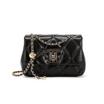Cowhide Rhombus Armpit Bag, Leather Versatile Shoulder Chain Bag, Fashion Lock Small Square Bag juoda
