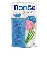 Monge Supreme Sterilised konservai katėms su tunu ir kefale, 12x80 g