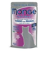Monge Natural konservai katėms su tunu ir jautiena, 12x80 g