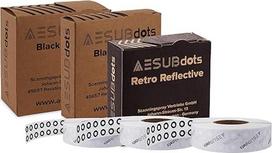 "AESUB Dots" - atskaitos taškas 3D skenavimui, difuziniai ir retro atspindžio žymekliai (6 mm, retro)
