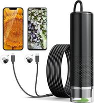 "Ashfly" USB mikroskopas vaikams, 10-200X nešiojamasis kišeninis mikroskopas, 3 lygių reguliavimas, LED lemputės, skaitmeninis mikroskopas "iOS" ir "Android" (edukacinė dovana)
