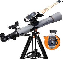 Celestron 22450 StarSense Explorer LT 70AZ refraktorinis teleskopas, vamzdžio ilgis 81 cm, f/1 diafragmos santykis, sidabrinės/juodos spalvos