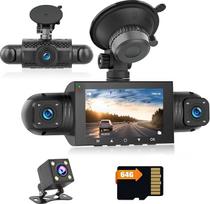 Hikity DVR 1080P Dash Cam "Android" automobilio radijui Vandeniui atsparus mini 3 colių keturių automobilių kamerų automobilinis vaizdo registratorius Naktinio matymo prietaisų kameros kilpos įrašymas su G jutikliu Vaizdo registratorius 360° plačiu kampu