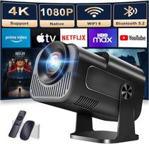 Projektorius 4K projektorius Full HD 1080P Android nešiojamasis projektorius, mini projektorius su "WiFi 6" ir "Bluetooth 5.2" bei 270° pasukimo prožektoriumi, išmanusis projektorius kompiuteriui/HDMI/USB, su pele ir nuotolinio valdymo pultu