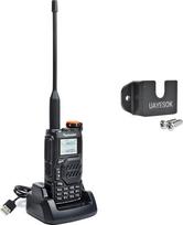 QUANSHENG UV-K5 radijo stotis 5W Walkie Talkie ilgo nuotolio įkraunama rankinė radijo stotis suaugusiesiems Policijos radijo stotis su FM, NOAA, C tipo įkrovimo funkcija, 200 kanalų (UV-K5 su laikikliu)