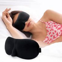3D miego kaukė unisex, juoda, VIENAS DYDIS