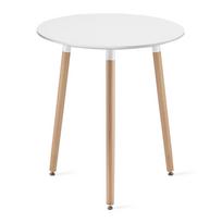 Apvalus stalas KAMI, baltas, 60 cm.