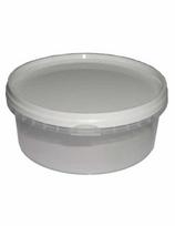 Usorteret Plastikinis kibiras, su rankena užrakinamas, apvalus, Ø 122, aukštis 50 psl., skaidrus, dėžutėje 560 vnt. Tinka maistui