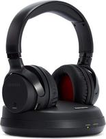"Aiwa WHF-880" belaidės radijo dažnių ausinės su juodu dirželiu, skirtos televizoriui / DVD / "HiFi", 100 m atstumas, įkraunamos.
