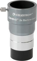 "Celestron" 93436 2 colių šviečiantis 2,5X Barlow lęšis, sidabrinės spalvos