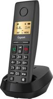 "Gigaset Pure 220" DECT telefonas su skambučių blokavimo mygtuku ir laisvų rankų funkcija Suderinama su klausos aparatu Adresų knygelė su 80 kontaktų Antracito juoda [suderinama su DE, IT, FR, NL, BE, Che, AUT]