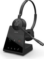 "Jabra Engage 65 SE" belaidės stereofoninės ausinės profesionaliems pokalbiams, DECT apsauga, 13 valandų baterija, visą dieną veikianti bazė, maitinimo šaltinis, USB-C kabelis, suderinamumas su susitikimų programėlėmis