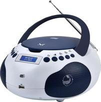 "Majestic AH-265 Dab Portable Boombox" radijo imtuvas DAB/DAB+/FM Stereo, CD/MP3 grotuvas, USB/AUX-In, baltas/mėlynas