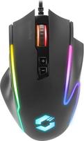 "Speedlink" DECUS NX RGB žaidimų pelė su kabeliu, iki 12800 dpi, programuojama, nuolatinio įjungimo mygtukas, USB laidinė danga, 1000 Hz dažnis, juoda