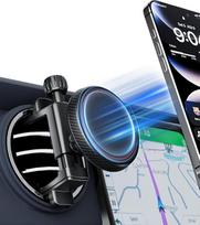ALAFLY Magnetinis automobilinis mobiliojo telefono laikiklis su apvalia ventiliacija, skirtas Jeep Wrangler JL (2018-2023) Gradiator (2020-2024) Compass (2009-2016), N56 stiprūs magnetai, suderinamas su MagSafe iPhone