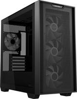 ASUS A21 Plus TG ARGB Black microATX kompiuterio korpusas (iš anksto sumontuoti ARGB ventiliatoriai, tinklelio formos priekinė panelė, suderinamas su pagrindinėmis plokštėmis su paslėptais prievadais, 360 mm radiatoriai, 380 mm grafika, juodas)