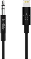 Belkin Audiokabel mit Lightning Connector, 1,8 m/3,5 mm - MFi-zertifiziertes Lightning-/AUX-Kabel für iPhone 13, 13 Pro, 13 Pro Max, 13 mini, 12, 12 Pro, 12 Pro, 12 Pro Max, 12 mini, Schwarz