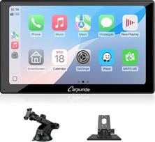 Carpuride V9 Tragbares Autoradio, Kabellos Carplay & Android Auto, 9 Zoll 1080P HD-Touchscreen-Radio mit BT 5.0, Mirror Link, Light-Sense-Unterstützung, Wohnmobil