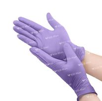 KID-MAN nitrilinės vienkartinės pirštinės XS, violetinės