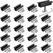 GETLITOOL 20x centrinis gnybtas Saulės modulio laikiklis, aliumininis fotovoltinis montavimo bėgis, skirtas saulės modulio aukščiui 30-42 mm, saulės kolektorių montavimo gnybtai, skirti 40 x 40 saulės profilių montavimui