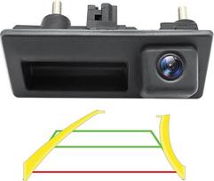 GREENAUTO 1080P dinaminė atbulinės eigos kamera, skirta "Audi A4L" A5 A3 A3 Q3 Q5 RS6 VW Passat Tiguan Jetta Sharan Lavida Skoda, veikia tik su AHD 1080P vaizdo signalą palaikančiu monitoriaus radijo stotele