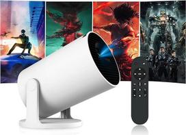 HY300 Pro+ mini nešiojamasis projektorius, išmanusis projektorius su automatine horizontalia korekcija 720P 4K, ryškumas 170 ANSI Lauko filmų projektorius, suderinamas su telefonu, "Wi-Fi" 6 BT5.2 "Android" 13