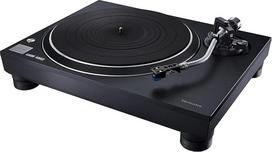 Technics SL-100C tiesioginės pavaros patefonas AT-VM95C Pickup Auto Lift 3 greičių dulkių dangtelis PHONO kabelis juodas