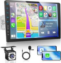 1 DIN automobilinis radijas su "Carplay" ir "Android Car", 9 colių jutiklinio ekrano radijas su ekvalaizeriu, "Bluetooth", FM radijas, 1080P, SWC + mikrofonas + atbulinės eigos kamera