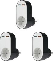 kaip - Schwabe 18611 Professional Flash adapteris su apsauga nuo viršįtampių 230V, baltas / juodas (3 vnt.)