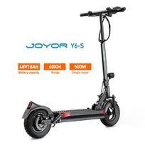 JOYOR Y6-S Miesto kelionėms Elektrinis paspirtukas 500W Dvigubas variklis 48V18Ah Baterija Sulankstomas Elektrinis paspirtukas 10 colių Visureigio padangos Elektrinis paspirtukas