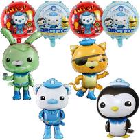 8 vnt. Octonauts tematikos gimtadienio foliniai pripučiami balionai vaikams