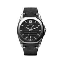 Armand Nicolet Tramelan J09 Juodas Ciferblatas Automatinis A660AAA-NR-PK4140NR Veršiuko Odos Dirželis Vyriškas Laikrodis juoda