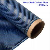 100% Tikras Anglies Pluošto Audinys 12 × 60  3K 220gsm 2x2 pynimas Medaus Koriai Hibridinis Anglies Kevlaro Audinys Mėlynas&Juodas