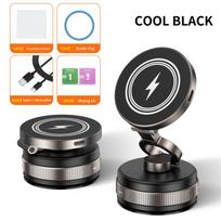 15W Metal Vacuum Suction Magnetic Wireless Charger Mount 360° Rotatable Compatible with  Smartphones, for Car Gym Bathroom Mirro