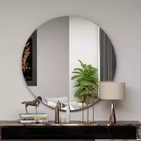 Veidrodis, Hanah Home, juodas, 70 x 70 x 2,2, cm