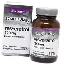 Japoninio rėčio šaknies ekstraktas ir Resveratrolis, Resveratrolis 500, Bluebonnet Nutrition  30 daržovių kapsulių (70393012) 30vcaps
